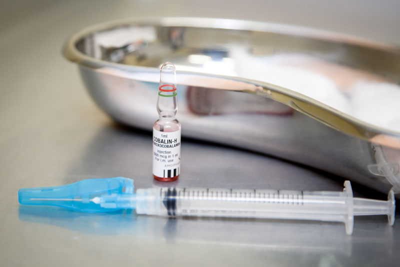 Photo of a vial ready for injection
