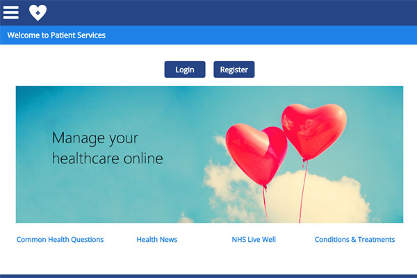The Patient Services home