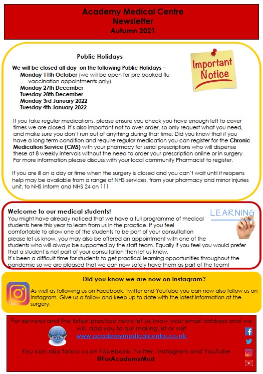 Autumn Newsletter Cover